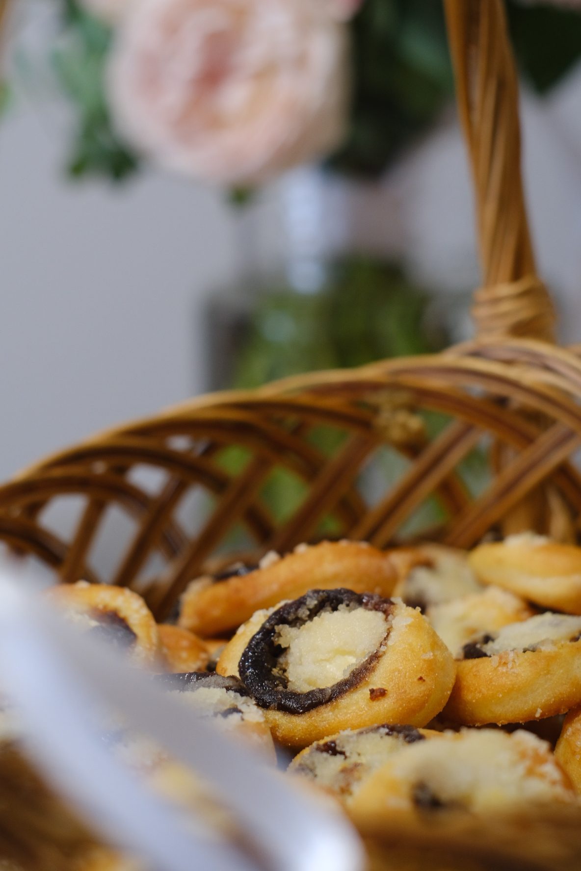 A basket of small pastries
